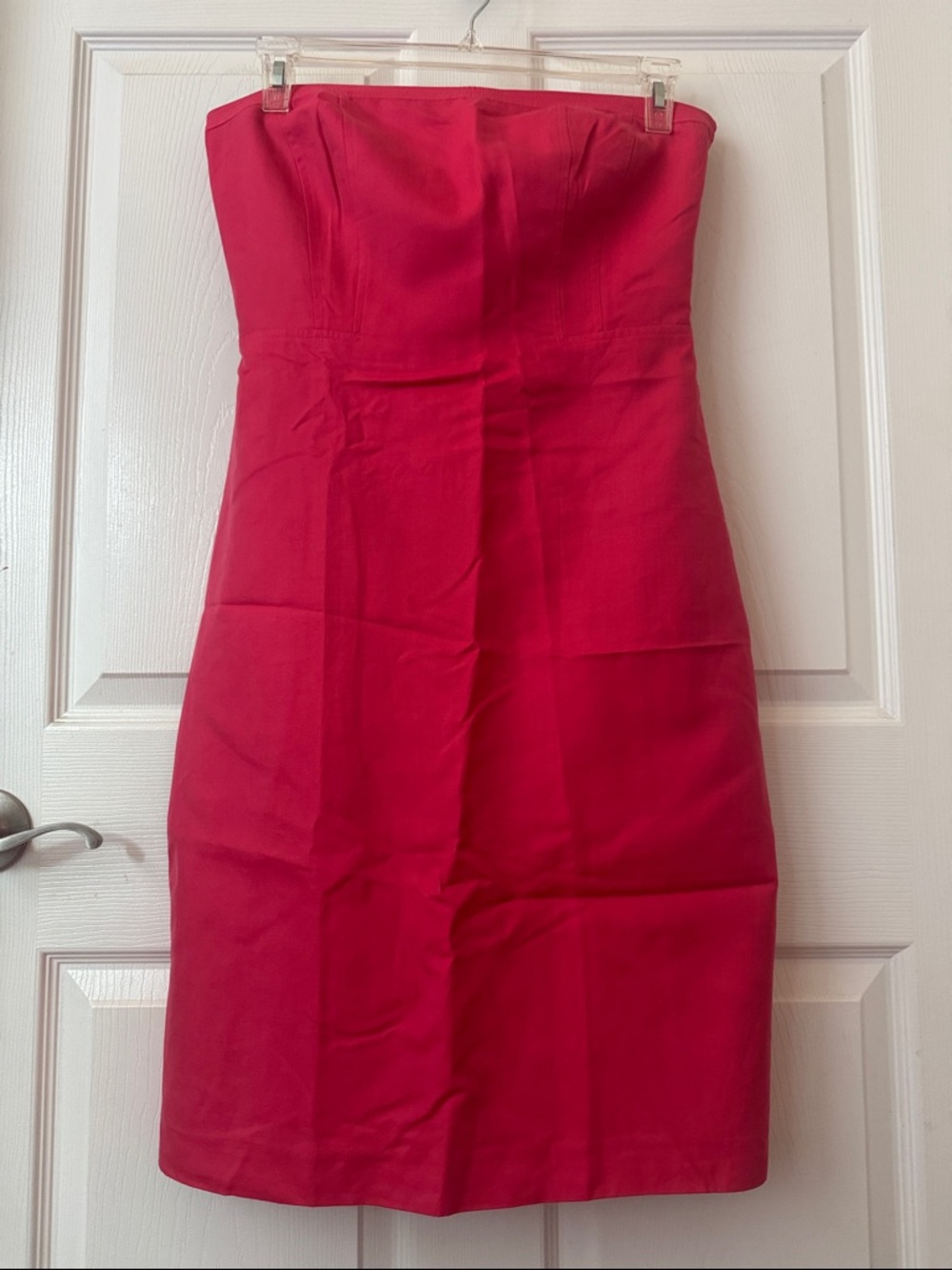 Ann Taylor Strapless Dress in Bold Pink - Classic Women's Dress